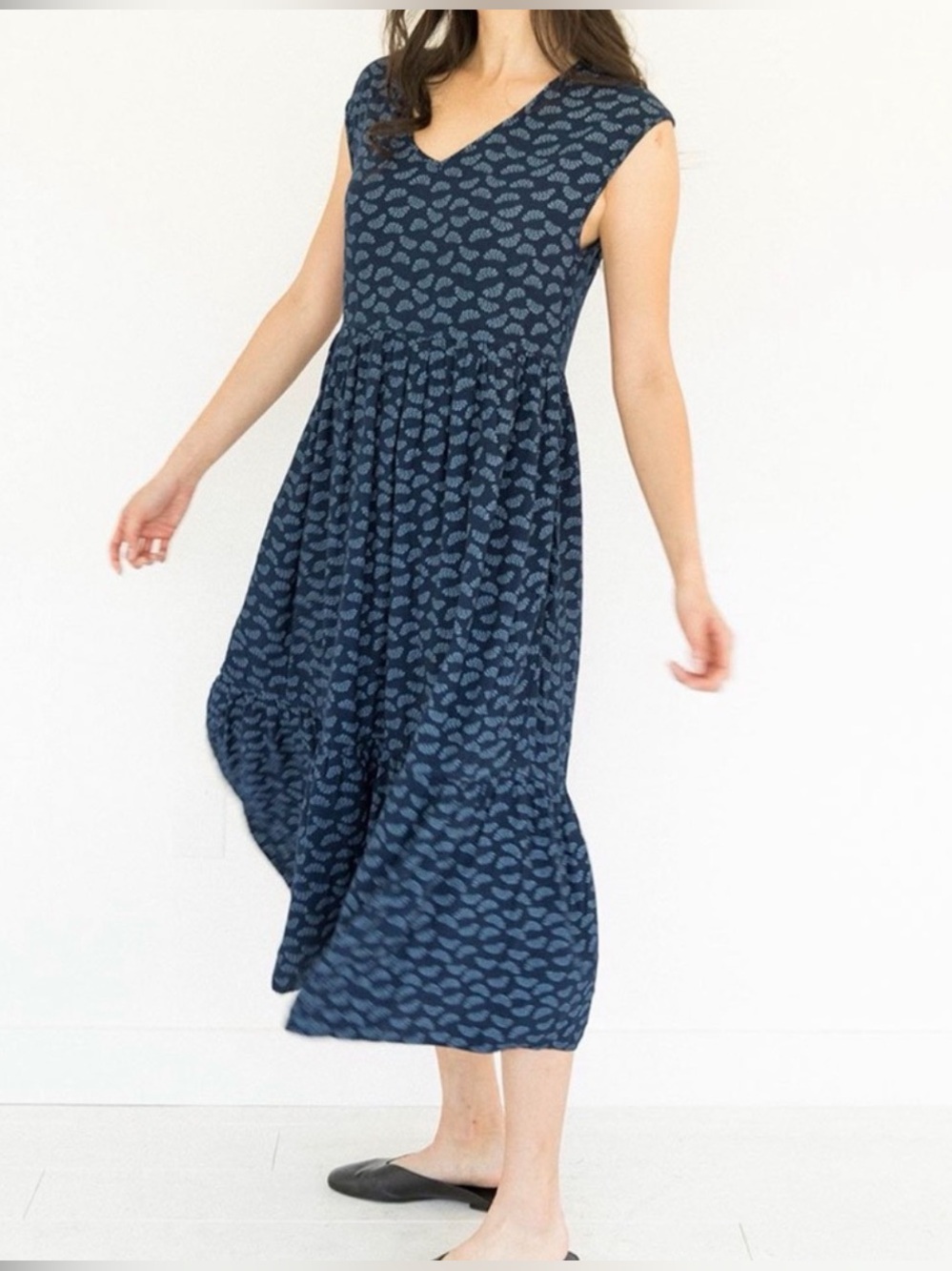 Suunday tiered dress‎ in Wildflower blue Size XL